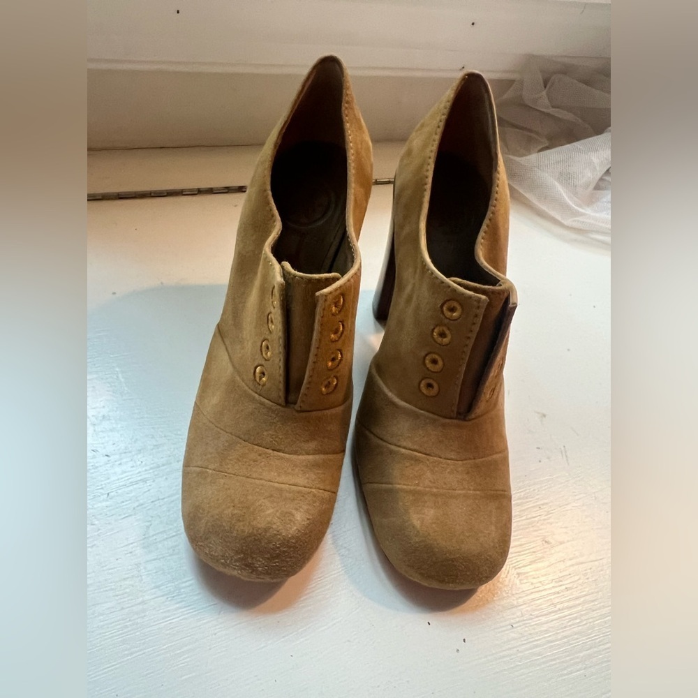 Tory Burch Suede Leather Ankle Boots 7 - Picture 7 of 11